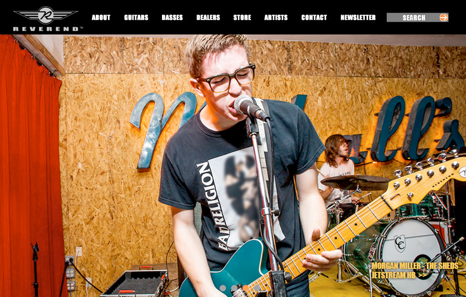 Reverend Guitar Website Home Design Reverend Guitar Website - Initial concept art