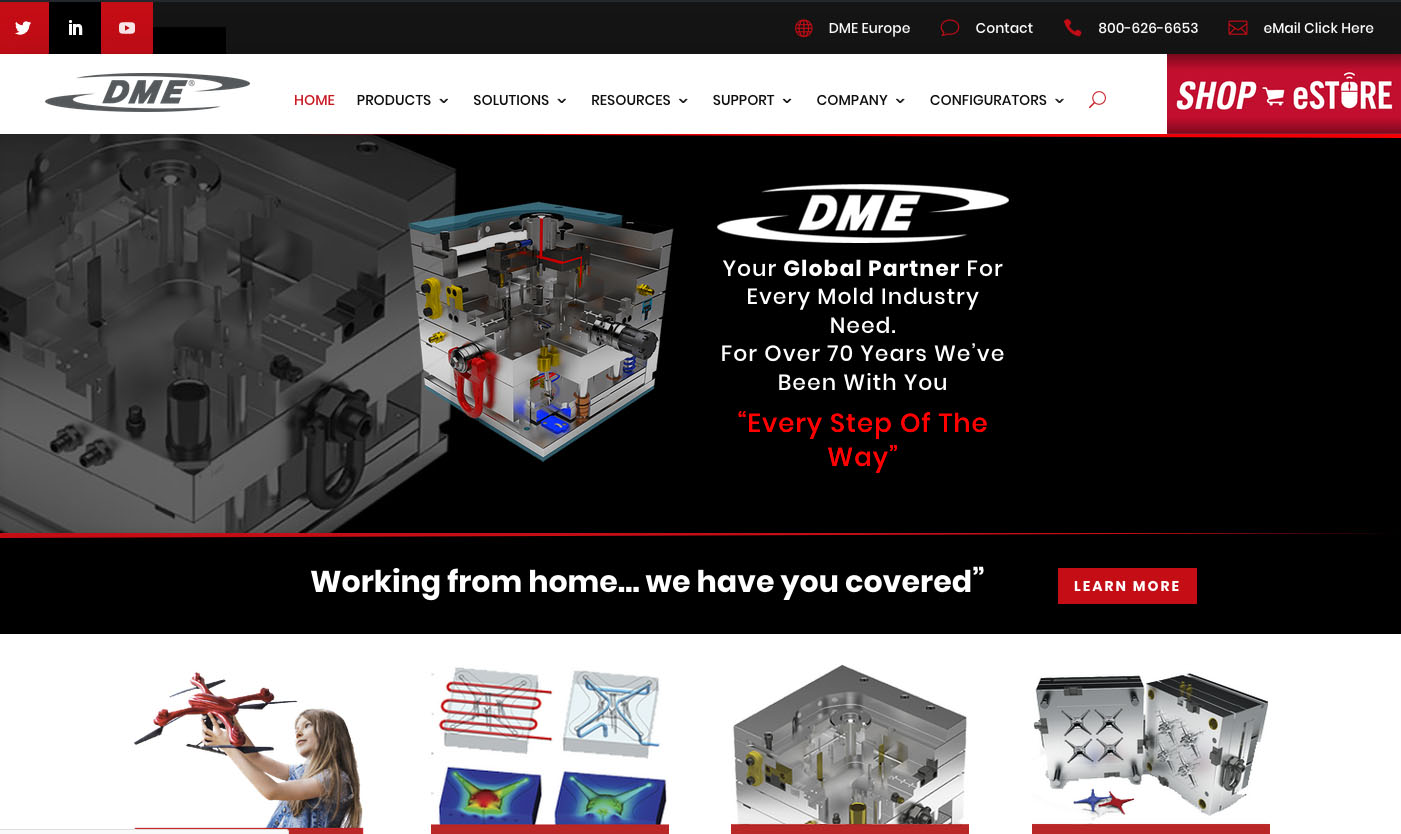 DME Website Design Homepage