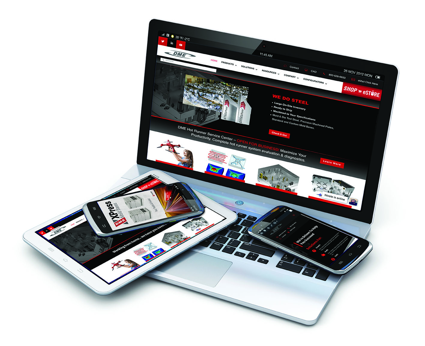 Mobile devices DME eCommerce Design